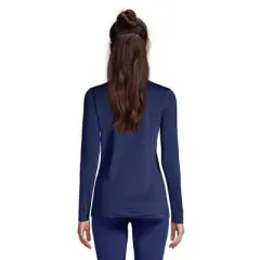 Lands' End Women's Thermaskin Heat Thermal Top Base Layer Long Underwear Crewneck Shirt
