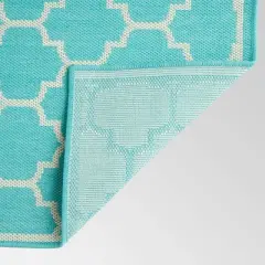 5'3" x 7' Ifran Outdoor Rug Teal/Ivory - Christopher Knight Home