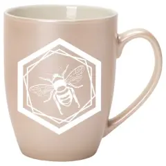 Elanze Designs Honeycomb Bee Precious Pearl 10 ounce New Bone China Coffee Cup Mug