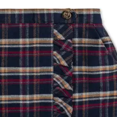 Hope & Henry Girls' Flannel Pull-On Ruffle Skirt, Kids