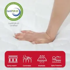 FDW 8 Inch Mattress Medium Firm Spring Mattress Cool Sleep Pressure Relief Fiberglass Free Mattress in a Box CertiPUR-US Certified