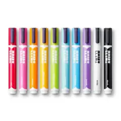 10ct Erasable Chalk Paint Markers Chisel Tip - Mondo Llama&trade;: Multicolored Liquid Chalkboard & Window Markers