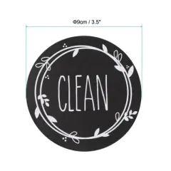 Unique Bargains Round Dirty Clean Dishwasher Refrigerator Kitchen Organization Clean Dirty Sign Magnet 3.5 inch 1 Pc