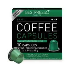 Bestpresso Coffee for Nespresso Original Machine 120 pods Genuine Espresso Brazil Blend Pods Compatible with Nespresso Original