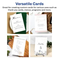 Avery Printable Rectangle Cards with Sure Feed Technology, 6" x 9", Matte White Cardstock, Print-to-the-Edge, Laser/Inkjet Cards, 10 Total