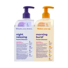 Clean & Clear Day & Night Face Wash, Oil-Free & Hypoallergenic - Lavender and Orange - 16 fl oz - 2pk
