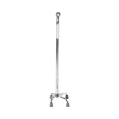 McKesson Quad Base Walking Cane, Adjustable Height - Chrome, 300 lbs Capacity, 4 Count