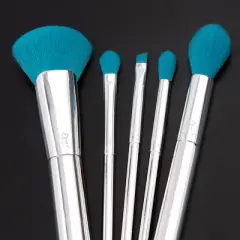 MODA Brush Metallic Heavy Metal Face Makeup Brush Set, Luminous- 5pc
