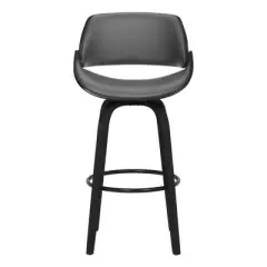 30"&nbsp;Mona Contemporary Bar Height Barstool Black/Gray - Armen Living