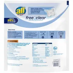 All Mighty Pacs Free Clear Laundry Detergent Pacs - 39ct/25.8oz