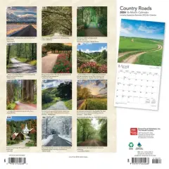Browntrout 2024 Wall Calendar 12"x12" Country Roads