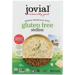 Jovial Organic Gluten Free Stelline Brown Rice Pasta - Case of 12/12 oz
