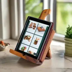 Kalmar Home Acacia Wood Cookbook/Tablet Holder