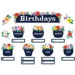 Teacher Created Resources&reg; Wildflowers Birthdays Mini Bulletin Board Set, 53 Pieces