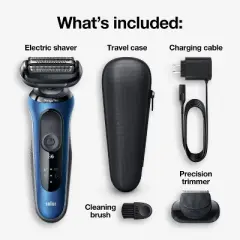 Braun Series 6-6020s Men's Rechargeable Wet & Dry Electric Foil Shaver