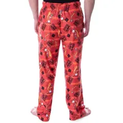 Disney Men's Mulan Mushu the Chinese Dragon Allover Character Pajama Pants Red