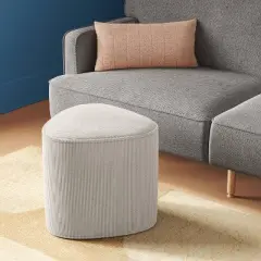 Triangular Shaped Upholstered Corduroy Ottoman - Room Essentials&trade;