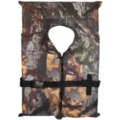 6 Pack Coast Guard approved life jackets for adults. High visibility color Type II keyhole life vest in classic May West style.