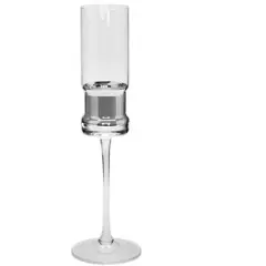 Classic Touch Set of 6 Flute Glasses with Band Design