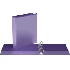 1.5" Premium Round Ring Binder 6pk Customizable View Purple - Easyview