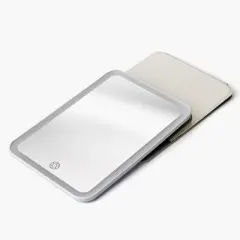 iHome Travel Makeup Mirror with Lights and Adjustable Stand - White (iCV10)