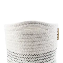 Midlee Rope Dog Toy Basket with Blank Label- Personalize It!