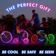 Activ Life Bike Lights, Best Basket Stuffers for Boys & Teen Gifts; with Battery Included - 1 Tire Pack, Blue
