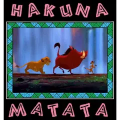 Men's Lion King Waterfall Hakuna Matata  T-Shirt - Black - 4X Big Tall