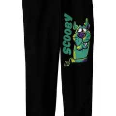 Scooby-Doo Teal Text Youth Boys Black Sweatpants