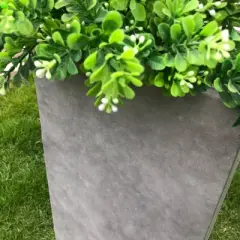 28" x 14" Rectangular Kante Lightweight Modern Tall Outdoor Planter Natural Concrete - Rosemead Home & Garden, Inc.