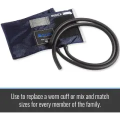 MABIS Sphygmomanometer Blood Pressure Replacement Cuff and Two-Tube Bladder, Infant Size, Blue