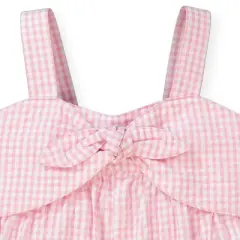 Hope & Henry Girls' Bow Front Wide Leg Jumpsuit, Kids