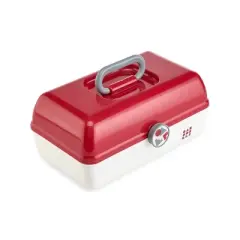 Caboodles School Spirit On-The-Go Girl Organizer - Crimson Over White