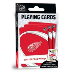 MasterPieces Officially Licensed NHL Detroit Red Wings Playing Cards - 54 Card Deck for Adults