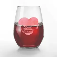 Creative Products Love Yourself Heart Hug Stemless Wine Glass