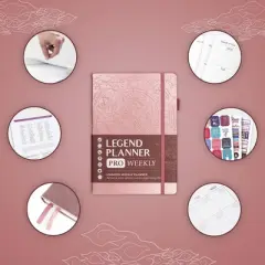 Undated Planner PRO Weekly 7"x10" Rose Gold - Legend Planner