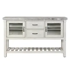 Canova Marble Top Server White - Steve Silver Co.