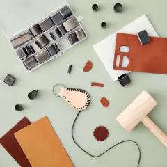 41 Shape Hollow Hole Punch Tool Kit DIY Leather Crafts Tool Set with Clear Case for Handmade and DIY Crafts