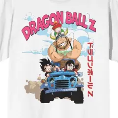 Dragon Ball Z Jeep Ride Crew Neck Short Sleeve White Men's T-shirt