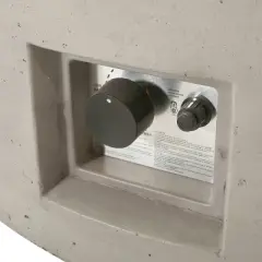 Aidan Outdoor 50000 BTU Light Weight Concrete Circular Fire Pit Light Gray - Christopher Knight Home