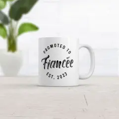 Crazy Dog Promoted to Fiancee 2023 Mug Funny Family Wedding Announcement Coffee Cup-11oz