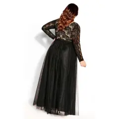 Women's Plus Size Rare Beauty Maxi Dress - black | CITY CHIC
