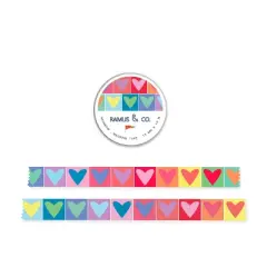 Illustrated Masking Tape by Ramus & Co - 3ct Rolls, Assorted Rolls ("Rainbow")
