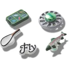 Crocs Jibbitz Fly Fishing Shoe Charms 5-Pack