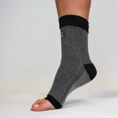 Nufabrx Capsaicin Infused Compression Ankle Sleeve - Gray