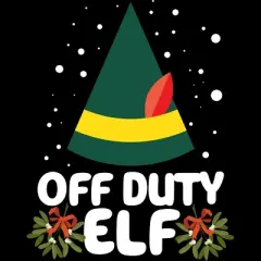 Men's Design By Humans Off Duty Elf Christmas By Thingsandthings Tank Top
