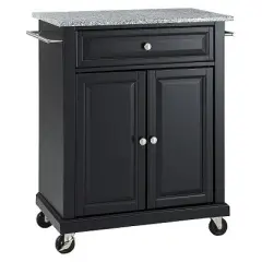 Solid Granite Top Portable Kitchen Cart/Island - Crosley