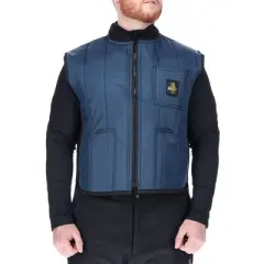 RefrigiWear Men's Warm Cooler Wear Lightweight Fiberfill Insulated Workwear Vest