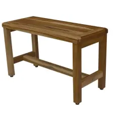 EcoDecors&reg; Eleganto&reg; 30" Teak Wood Shower Bench in EarthyTeak Finish