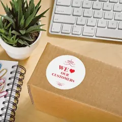 Avery High Visibility Round Labels with Sure Feed for Laser Printers, 2-1/2", 300 Labels (5294)